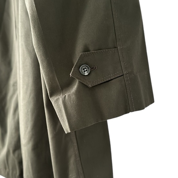 Vintage Plymouth of Boston green weather proof coat zip out lining rain mac M - Picture 3 of 7